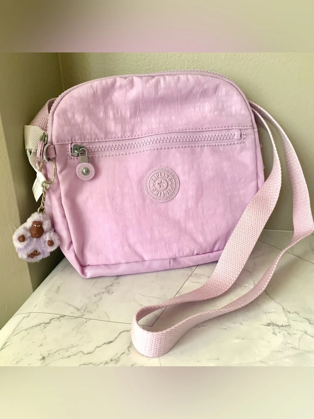 Kipling Keefe Shoulder Crossbody Bag - gentle lilac